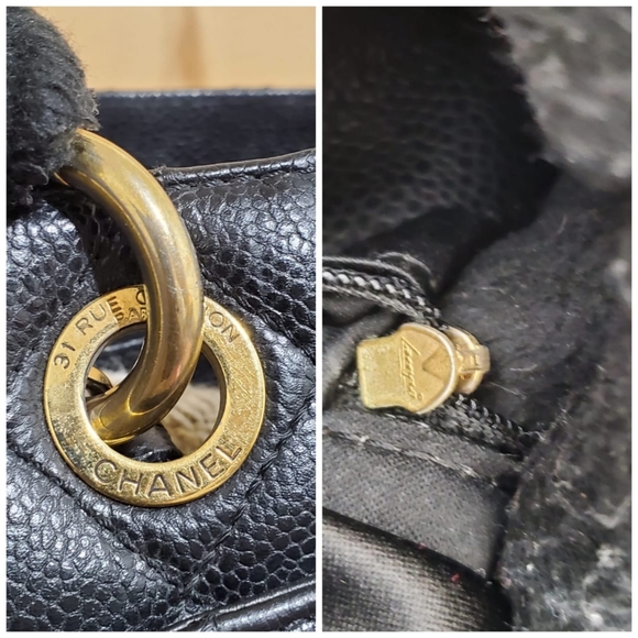 Authentic CHANEL Caviar Quilted XL Grand Shopping Tote GST Black - Picture 7 of 11